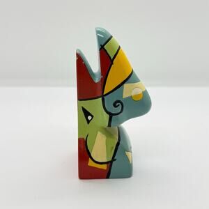 Picasso's Nose Eyeglass Holder Stand Hand Painted Resin Abstract Art Decor Gifts